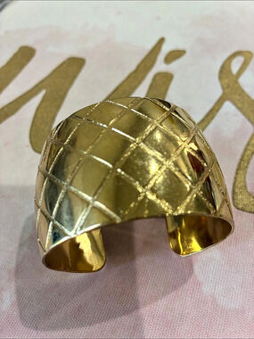 Gold Geometric Cuff Bracelet